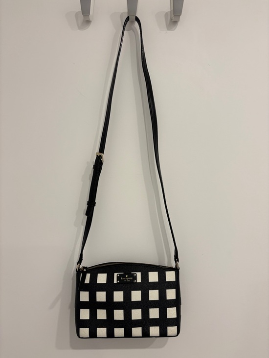 kate spade Handbags - kate spade Millie Black and White Check Crossbody Bag